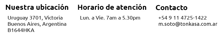 Datos de contacto - C�mo llegar a Tonka S.A
